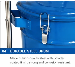 25L Portable Hand-Operated Grease Pump Dispenser With Wheels & Trolley high quality