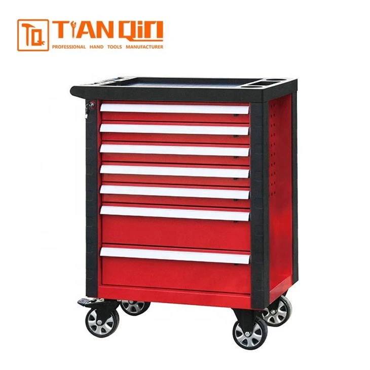 82473-Stainless Steel Tool Trolley With 7 Drawers suppliers